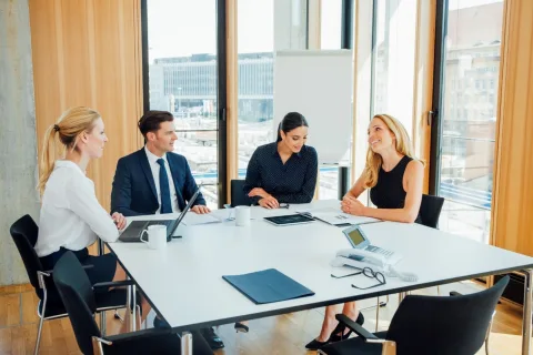 business meeting in conference room
