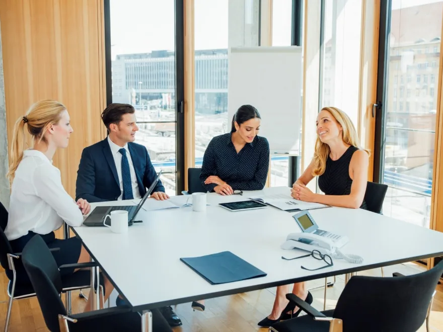 business meeting in conference room